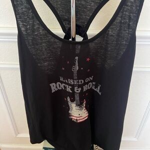 Maurices Navy Blue and White Backless Sleeveless Tank Top